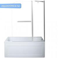 Шторка для ванны 150*120(45+75), стекло 6 мм, прозр., SG-1200